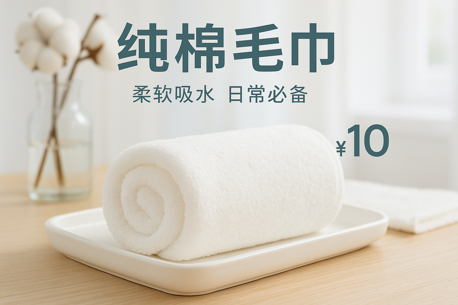 纯棉毛巾宣传图片